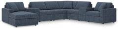 Modmax 8-Piece Stationary Sectional with Chaise & Storage Consoles Ink