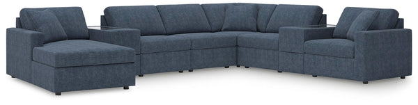 Modmax 8-Piece Stationary Sectional with Chaise & Storage Consoles Ink