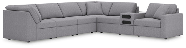 Modmax 7-Piece Sectional with Audio Console Granite