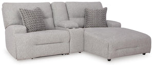 Acklen Place 3-Piece Power Reclining Zero Gravity Sectional Zero Gravity Sofa with Chaise Pewter