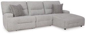 Acklen Place P2 3-Piece Power Reclining Zero Gravity Sectional Pewter