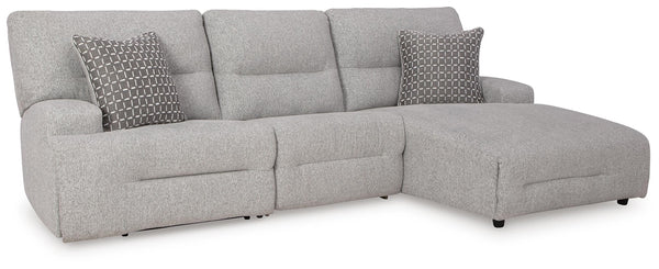 Acklen Place P2 3-Piece Power Reclining Zero Gravity Sectional Pewter