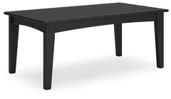 Hyland Wave Outdoor Rectangle Coffee Table Black
