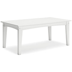 Hyland Wave Outdoor Rectangle Coffee Table White