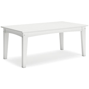 Hyland Wave Outdoor Rectangle Coffee Table White