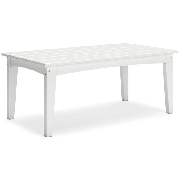 Hyland Wave Outdoor Rectangle Coffee Table White