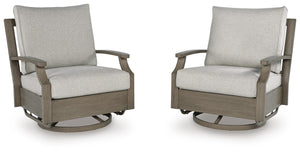 Rainier Ranch Outdoor Swivel Glider Chair with Cushion Brown/Beige