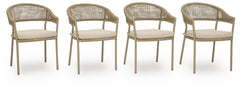 Orchard Beach Outdoor Arm Chair with Cushion Beige