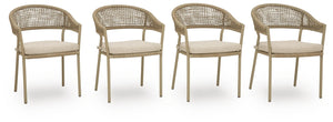 Orchard Beach Outdoor Arm Chair with Cushion Beige