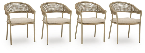 Orchard Beach Outdoor Arm Chair with Cushion Beige