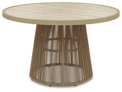 Orchard Beach Outdoor Dining Table Beige