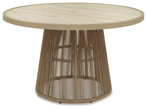 Orchard Beach Outdoor Dining Table Beige