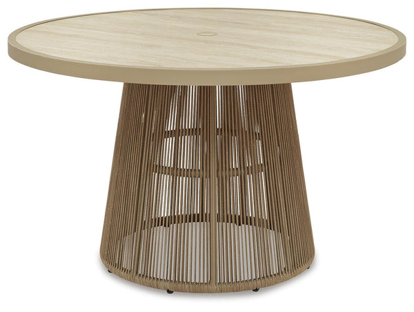 Orchard Beach Outdoor Dining Table Beige