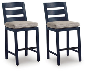 East Beach Outdoor Counter-Height Barstool Navy Blue