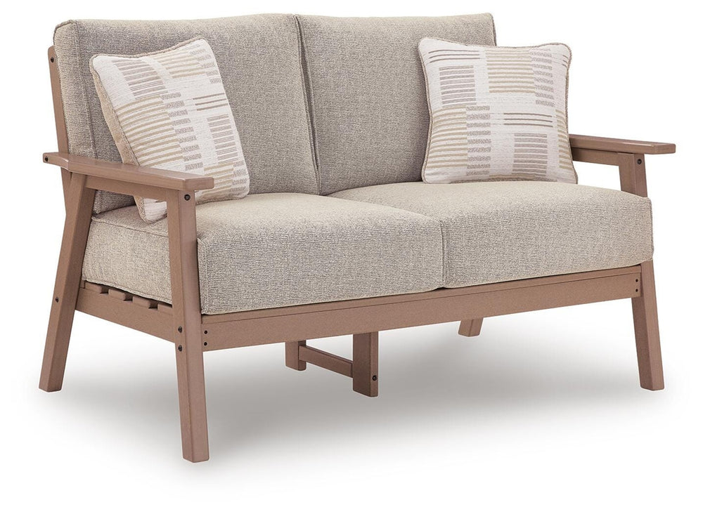 Grover Beach Outdoor Loveseat with Cushion Driftwood