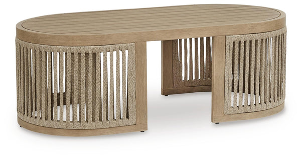 Serena Shores Outdoor Rectangle Coffee Table Beige
