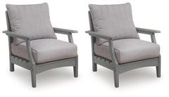 Cove Beach Outdoor Lounge Chair with Cushion Gray