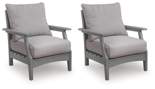 Cove Beach Outdoor Lounge Chair with Cushion Gray