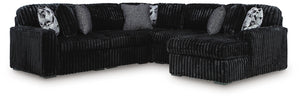 Midnight-Madness 6-Piece Sectional with Chaise Onyx