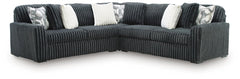 Midnight-Madness 3-Piece Sectional Gunmetal