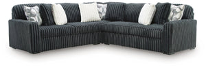 Midnight-Madness 3-Piece Sectional Gunmetal