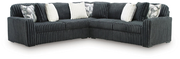 Midnight-Madness 3-Piece Sectional Gunmetal