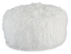 Galice Oversized Accent Ottoman White