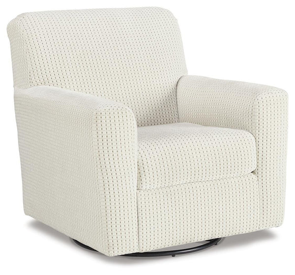 Herstow Swivel Glider Accent Chair Ivory