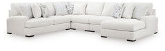 Misty-Lakes 5-Piece Sectional with Chaise Chalk