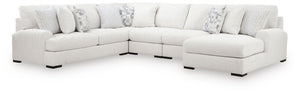 Misty-Lakes 5-Piece Sectional with Chaise Chalk