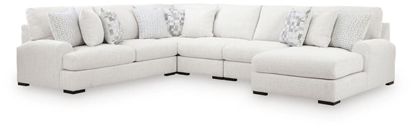 Misty-Lakes 5-Piece Sectional with Chaise Chalk