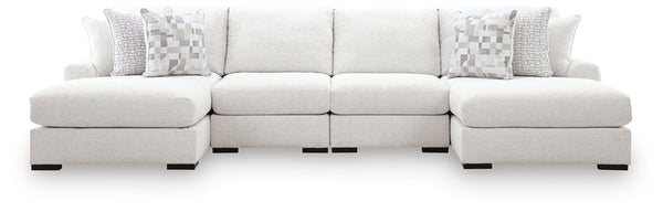 Misty-Lakes 4-Piece Double Chaise Sectional Chalk