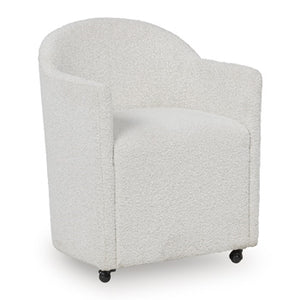Radkin Upholstered Dining Arm Chair Off White