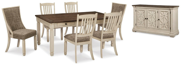 Bolanburg Dining Table & 6 Chairs with Server Two-tone