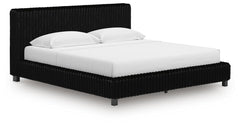 Zuraleus King Upholstered Bed Black