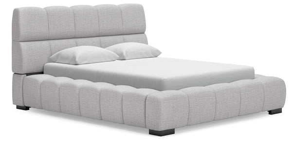 Grendusk Queen Upholstered Bed Light Gray