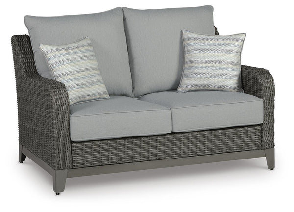 Elite Park Outdoor Loveseat with Cushion Gray