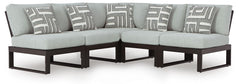 Beachloft 5-Piece Outdoor Sectional Black/Gray