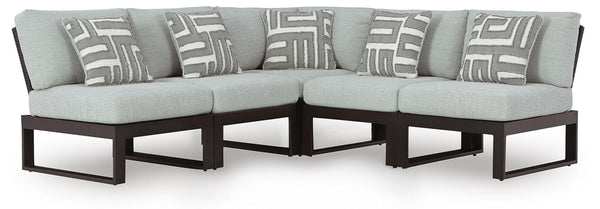 Beachloft 5-Piece Outdoor Sectional Black/Gray