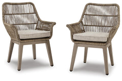 Beach Front Arm Chair with Cushion Beige