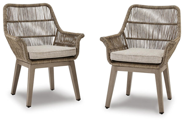 Beach Front Arm Chair with Cushion Beige