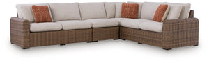 Dolan Creek 4-Piece Outdoor Sectional Beige/Brown