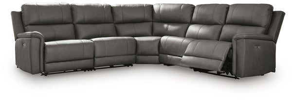 Bleckley P2 5-Piece Power Reclining Leather Zero Gravity Sectional Anchor