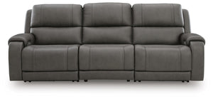 Pittson 3-Piece Power Leather Zero Gravity Sectional Heat & Massage Reclining Zero Gravity Sofa Anchor