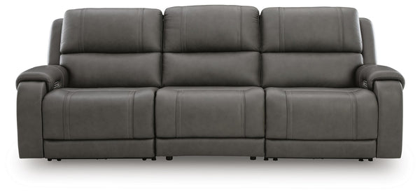 Pittson 3-Piece Power Leather Zero Gravity Sectional Heat & Massage Reclining Zero Gravity Sofa Anchor