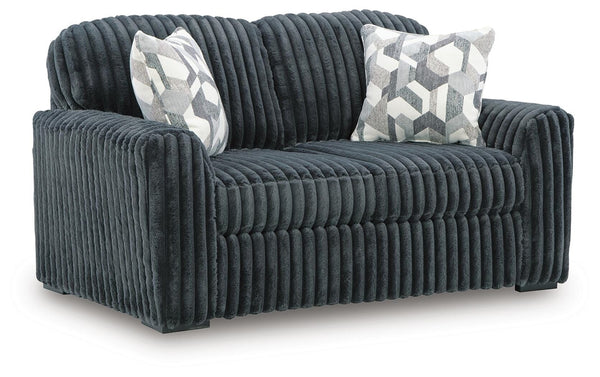 Midnight-Madness Stationary Loveseat Gunmetal