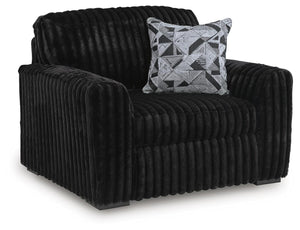 Midnight-Madness Stationary Oversized Chair Onyx