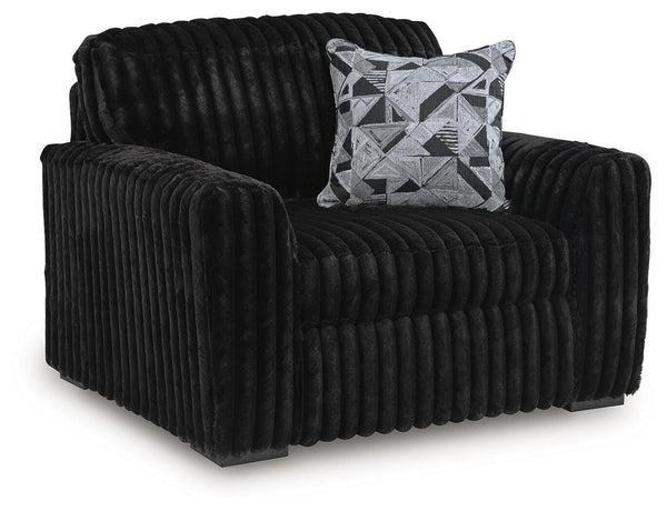 Midnight-Madness Stationary Oversized Chair Onyx