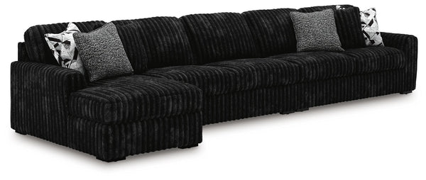 Midnight-Madness 3-Piece Sectional with Chaise Onyx