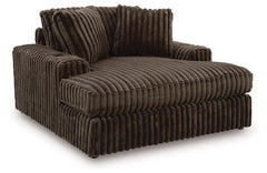 Midnight-Madness Stationary Oversized Chaise Chocolate